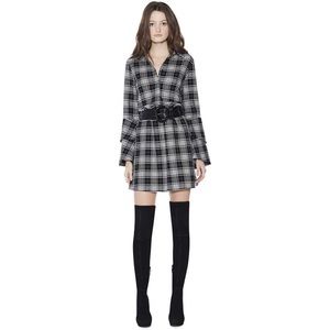 NWT Alice + Olivia $395 Jem Ruffle Sleeve Mini Dress